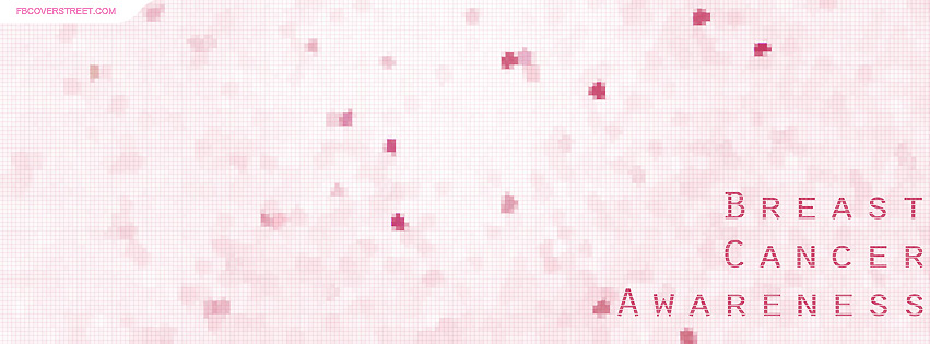 Breast Cancer Awareness Pixelated Facebook cover