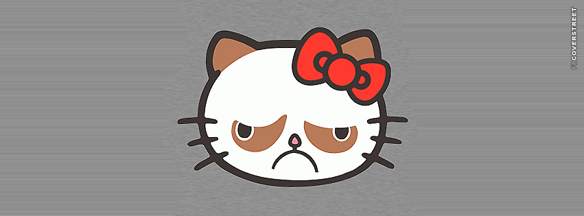 Sad Grumpy Hello Kitty  Facebook cover