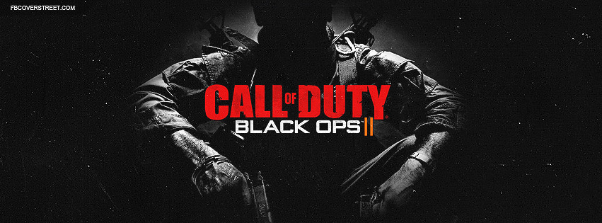Call of Duty Black Ops II Red Logo Facebook cover