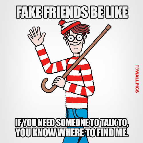 Fake Friends Waldo Meme Facebook picture
