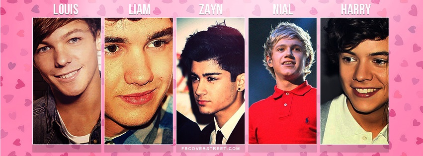 One Direction Group Collage Facebook Cover