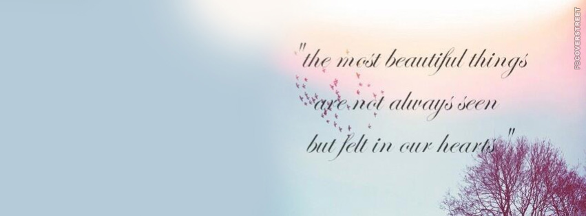 The Most Beautiful ThingsQuote Facebook Cover