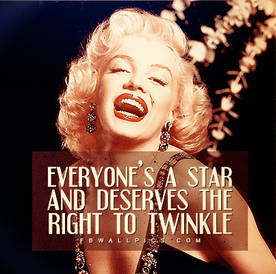 Marilyn Monroe Everyones A Star Quote Facebook picture