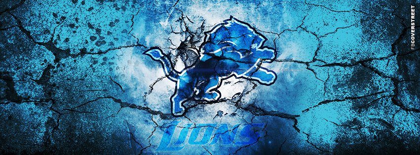 Detroit Lions Grunged Logo  Facebook cover
