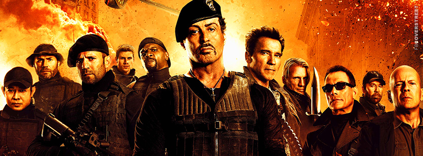 Expendables 2 Full Cast Facebook Cover