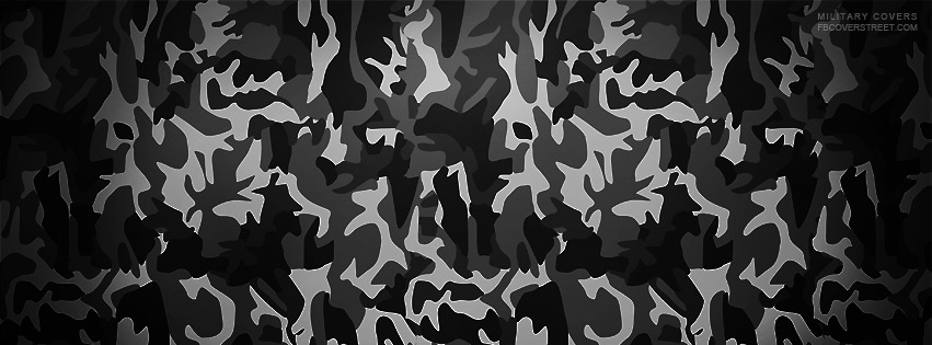 Greyscale Camo Pattern 2 Facebook cover