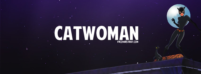 Catwoman Cartoon Facebook Cover