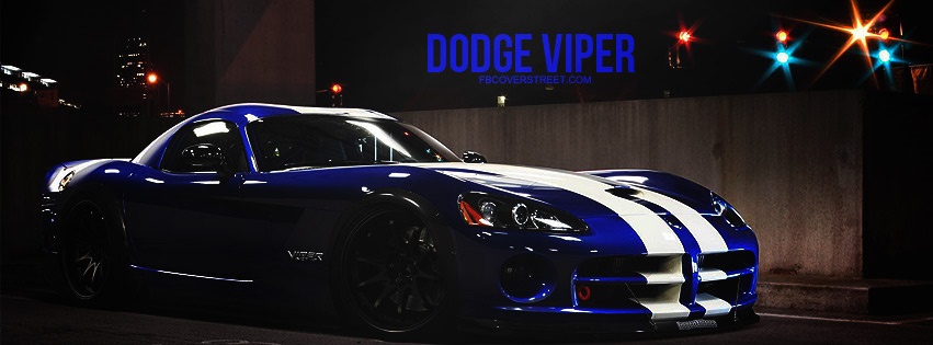 Blue Dodge Viper Facebook Cover