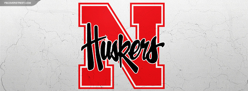 Nebraska Huskers Cracked Logo Facebook Cover