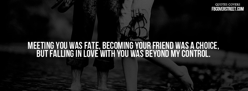 Meeting You Was Fate Facebook Cover