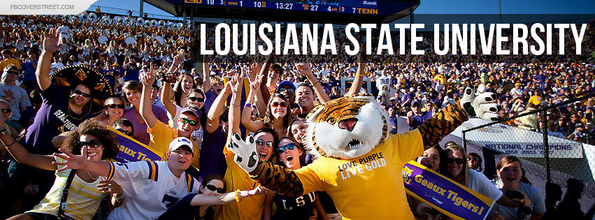 Louisiana State University Fans With Mike The Tiger Facebook cover