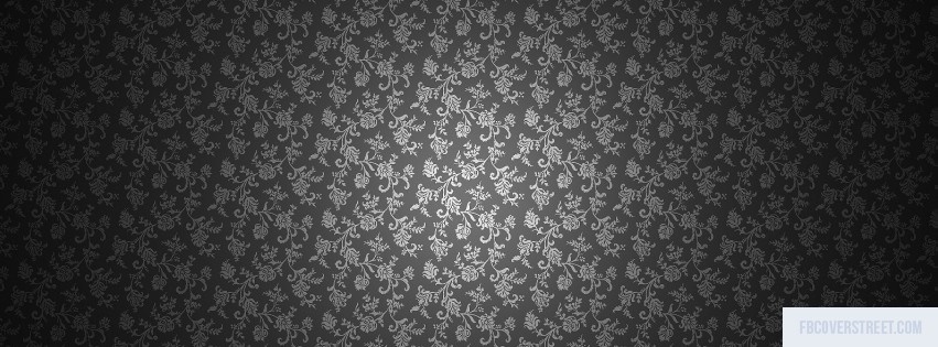 Flower Pattern Black and White Facebook cover