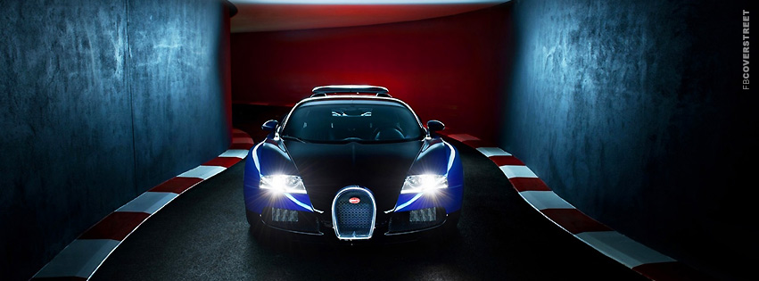 Blue Bugatti Veyron  Facebook cover