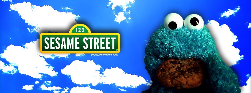 Cookie Monster Sesame Street Facebook cover