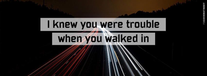 I Knew You Were Trouble  Facebook Cover