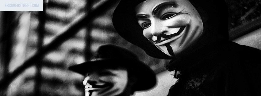 Anonymous 1 Black and White Facebook cover