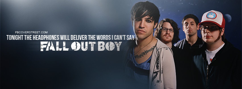 Fall Out Boy Words I Cant Say Quote Facebook Cover