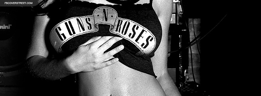 Guns and Roses Boobs T Shirt Facebook cover