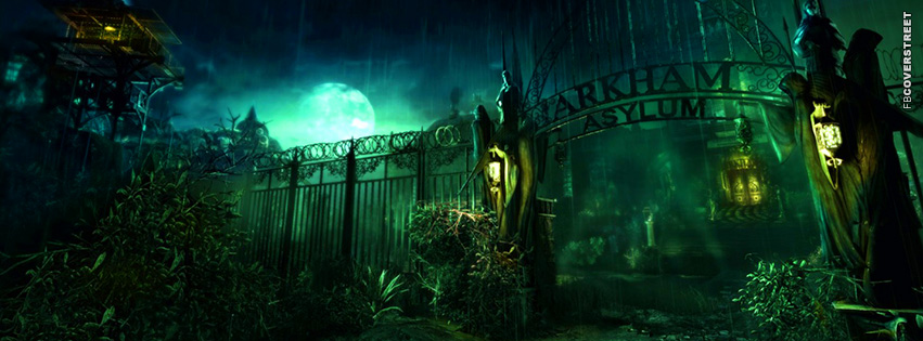 Arkham Asylum Batman Scenery  Facebook Cover