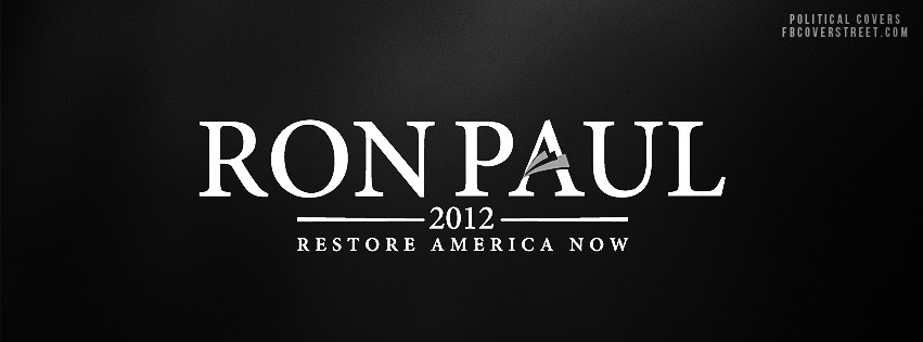 Ron Paul 2012 Restore America B&W Facebook cover