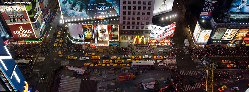 New York City Times Square Busy Facebook cover