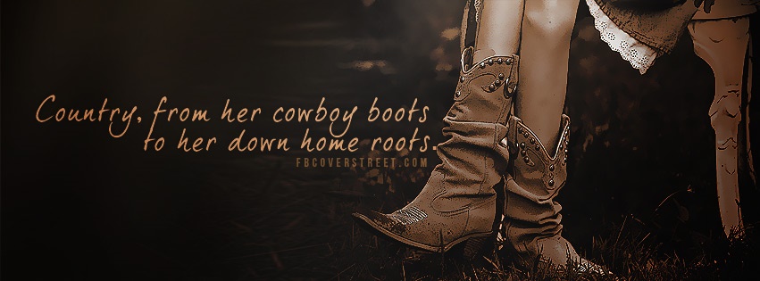 Country Girl Cowboy Boots Facebook cover