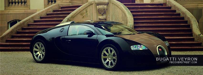 Black & Silver Bugatti Veyron Facebook cover
