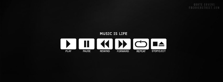 Music Is Life Facebook cover