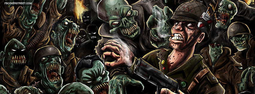 Crazy Nazi Zombies Kill Art Facebook cover