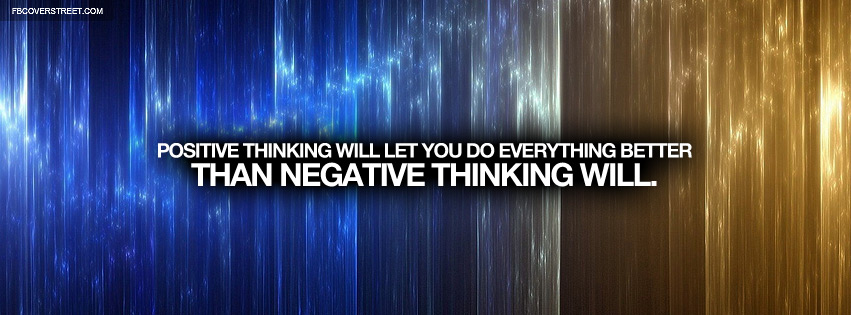 Positive Thinking Quote Facebook cover