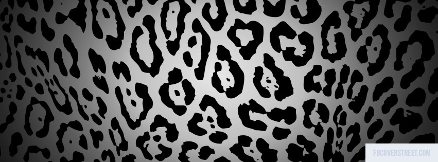Cheetah Print Black and White Facebook Cover