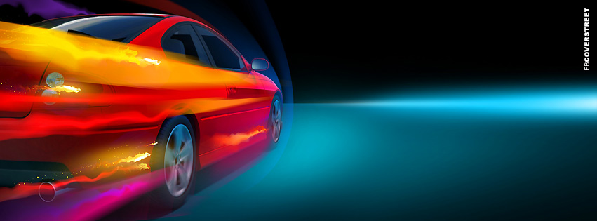 Abstract Light Car  Facebook Cover