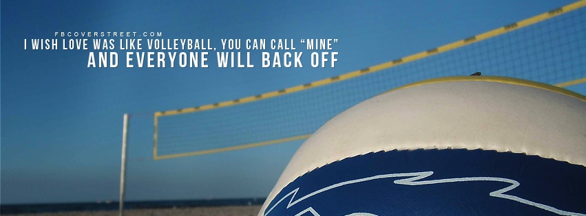 Wish Love Was Like Volleyball Facebook cover