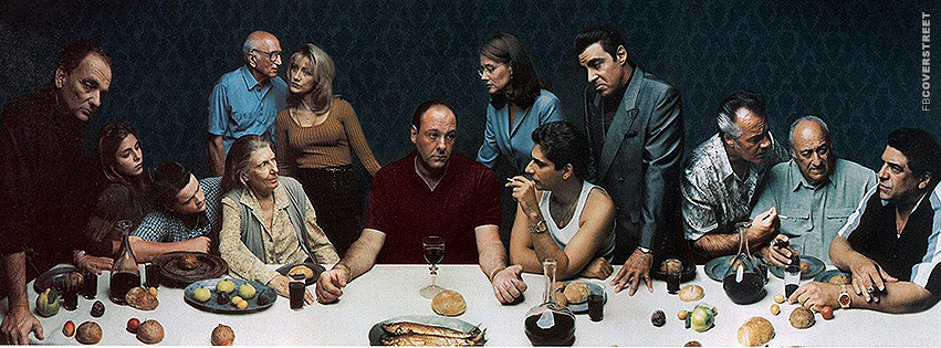 The Sopranos The Last Supper Colored  Facebook cover