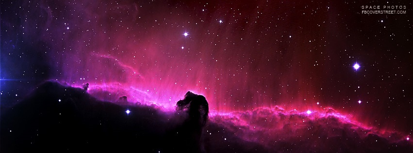 Galactic Pink & Blue Gases Facebook cover