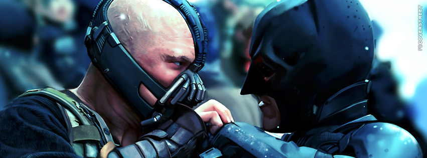 Bane and Batman Fighting  Facebook Cover