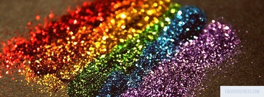 Rainbow Glitter Facebook Cover