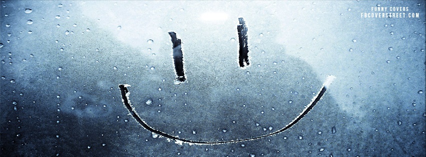 Frosted Smiley Face Facebook Cover