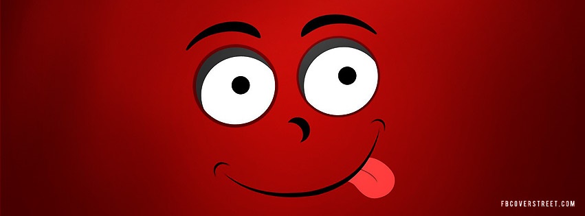 Funny Red Face Facebook cover