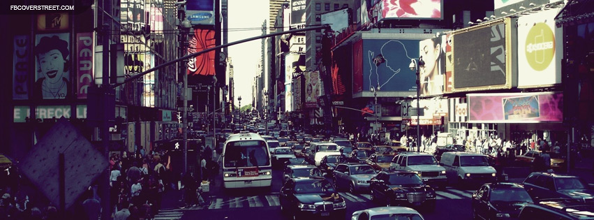 New York City Crowded Facebook cover