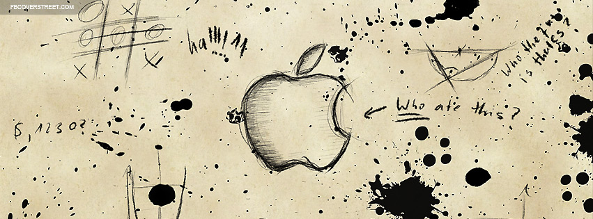 Apple Scribbles Logo Facebook cover