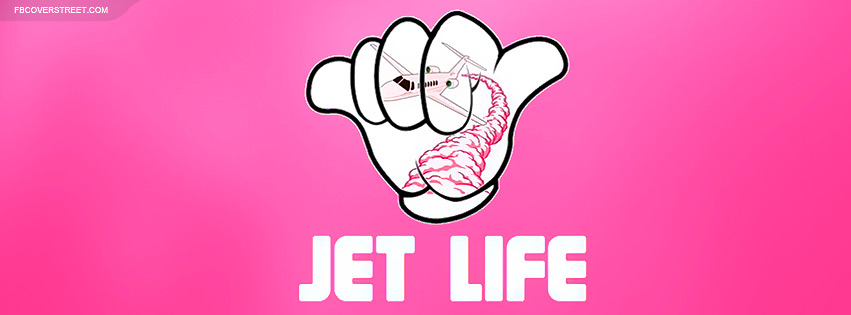 Jet Life Logo Hot Pink Facebook Cover