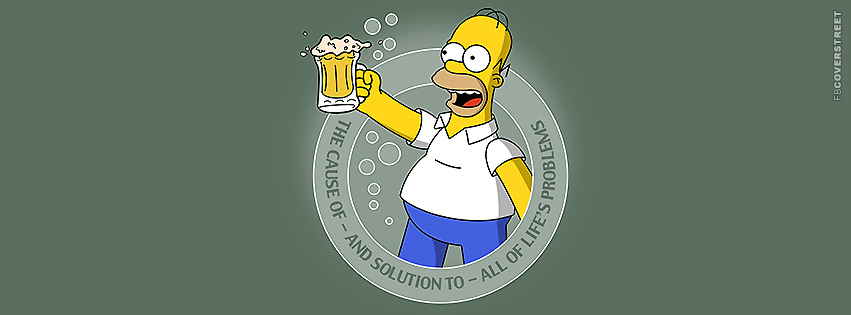 Homer The Cause and Solution to Lifes Problems Facebook cover