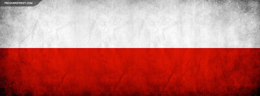 Poland Flag Grungy Facebook cover