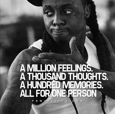 Lil Wayne A Million Feelings Quote Facebook picture