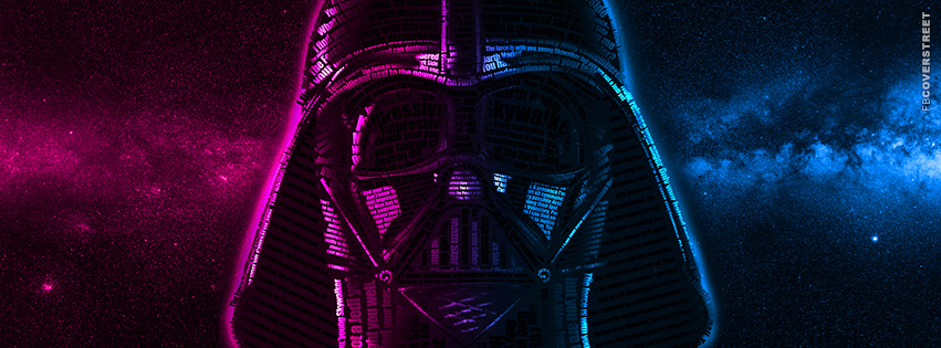 Darth Vader Texted Face Facebook Cover