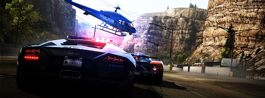 Need For Speed Helicopter Chase Facebook Cover