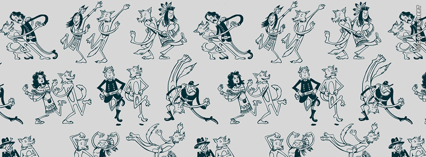 Dancing With Wolves Pattern 2  Facebook Cover