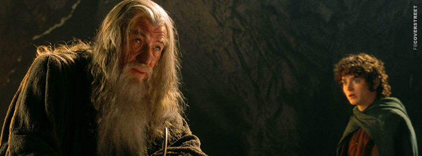 Gandalf The Grey and Frodo Baggins Lord of The Rings Facebook cover