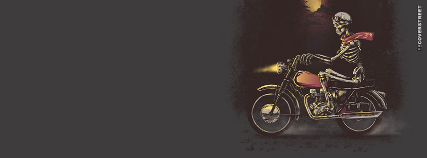 Skeleton Motorbike Riding  Facebook Cover